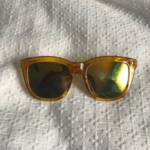 Yellow Reflective Sunglasses